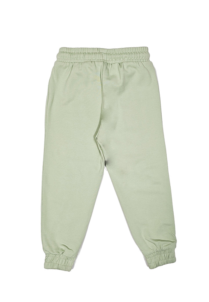 Pantalone felpa verde per neonata