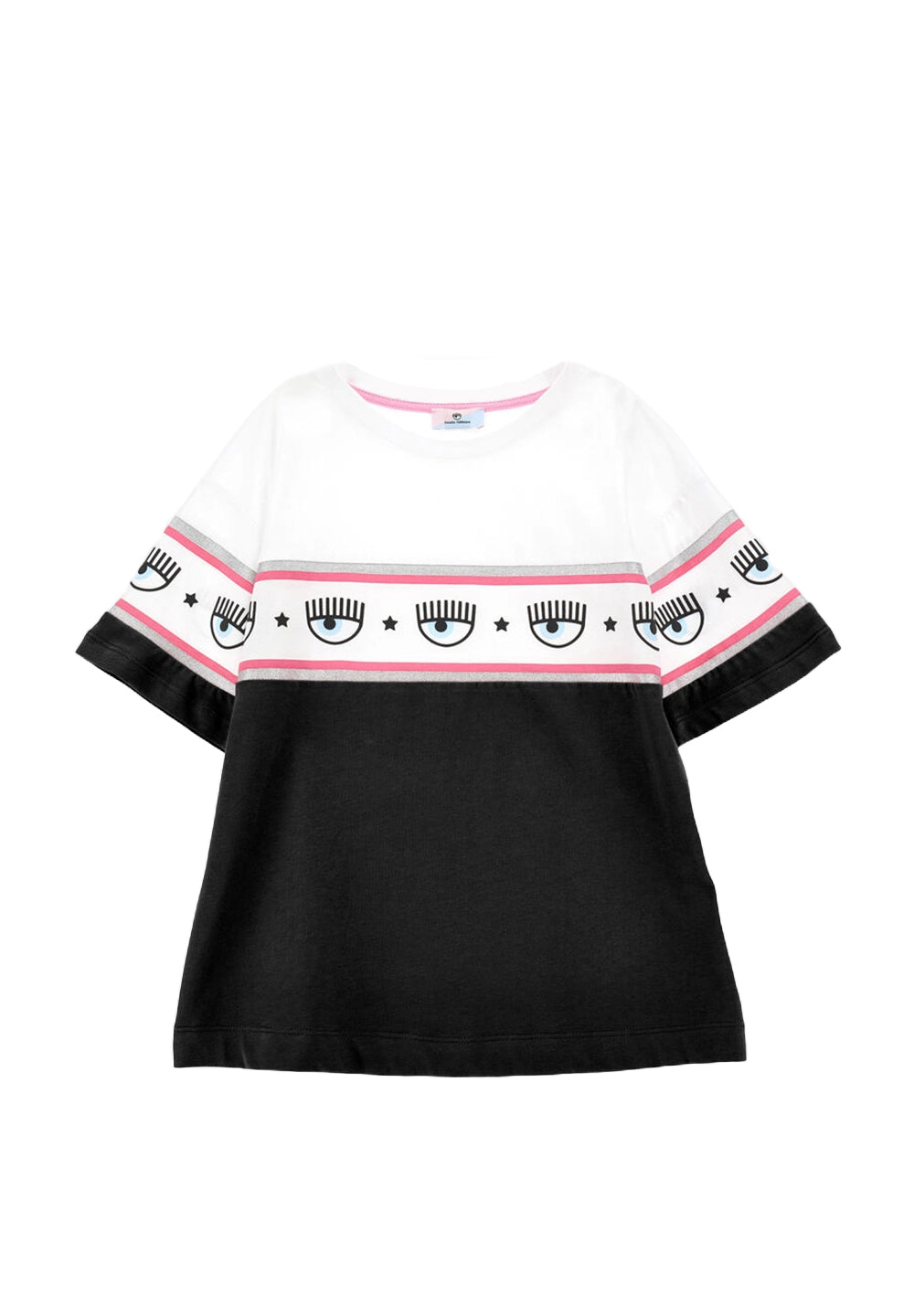 T-shirt bianca-nera per bambina - Primamoda kids