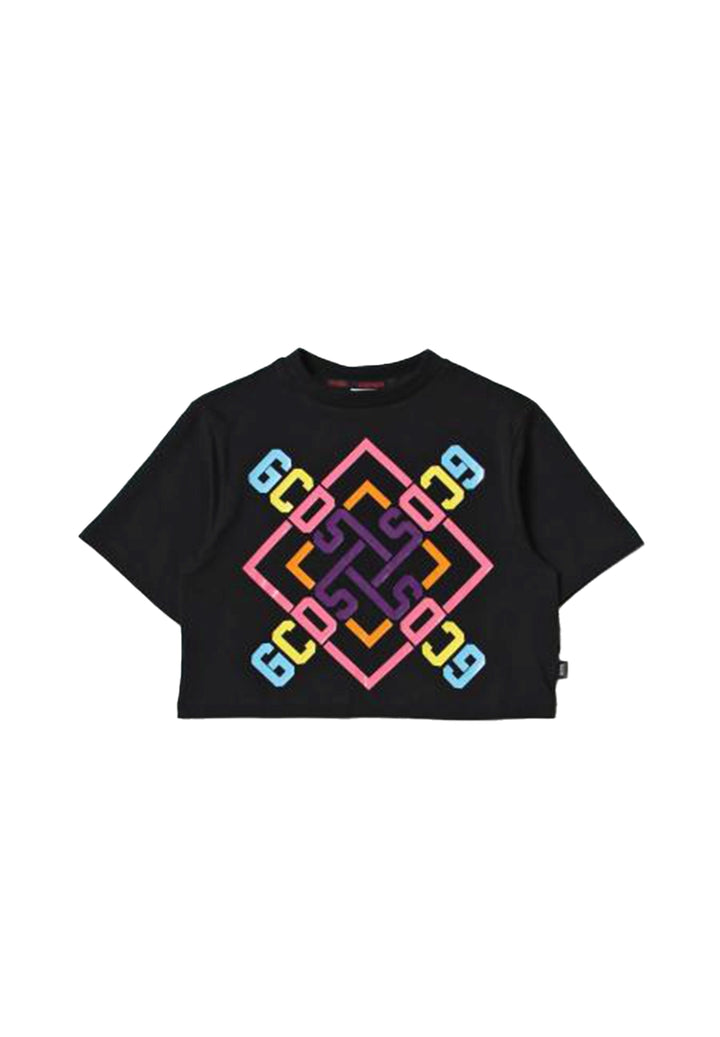 T-shirt cropped bianca per bambina - Primamoda kids