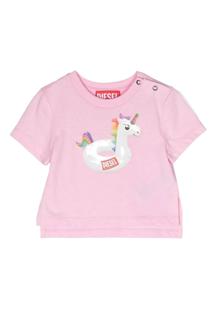 T-shirt rosa per neonata