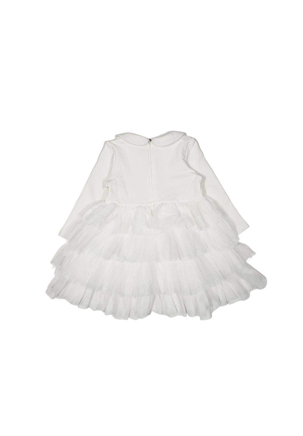 Vestito felpa bianco per neonata - Primamoda kids