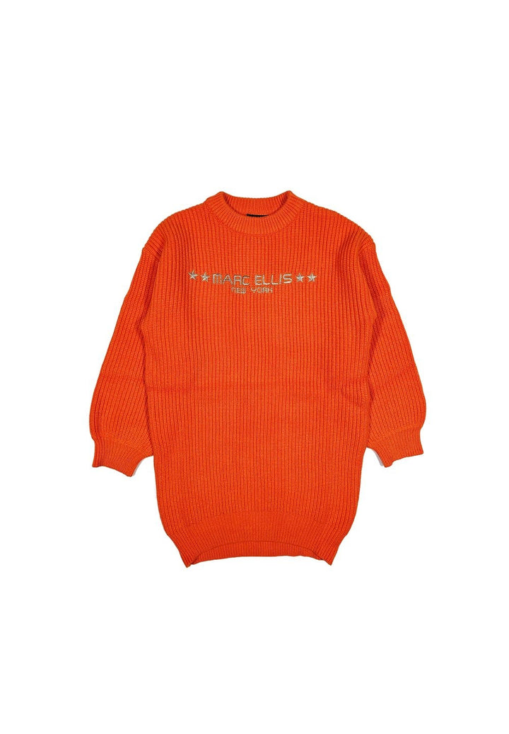 Vestito maglia arancione per bambina - Primamoda kids
