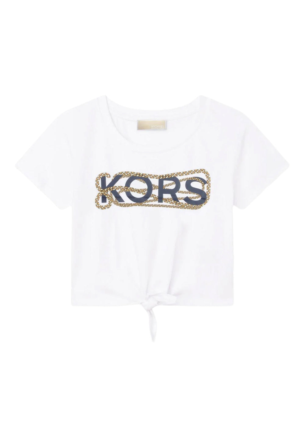 T-shirt cropped bianca per bambina - Primamoda kids