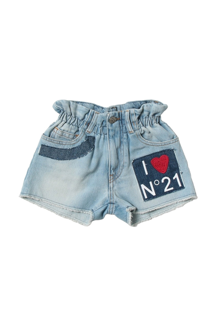 Short blu denim per bambina - Primamoda kids