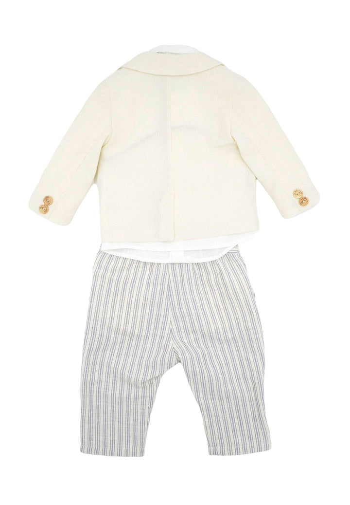 Completo abito panna per neonato - Primamoda kids