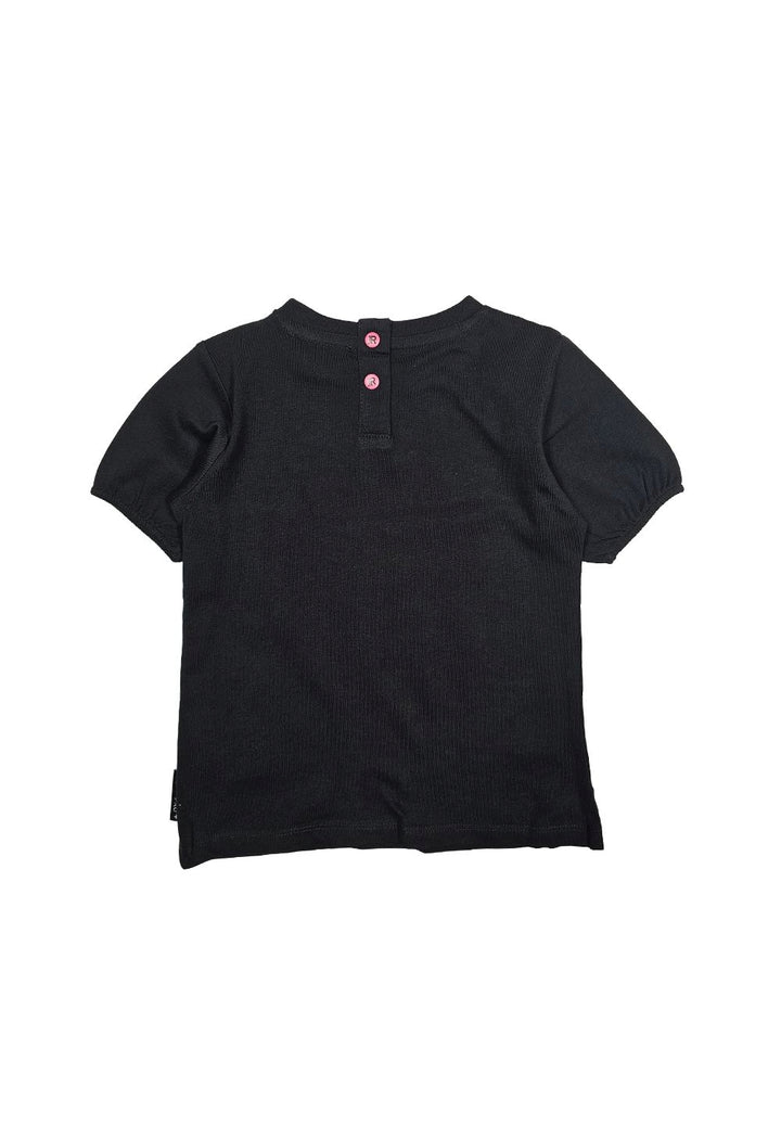 T-shirt nera per neonata