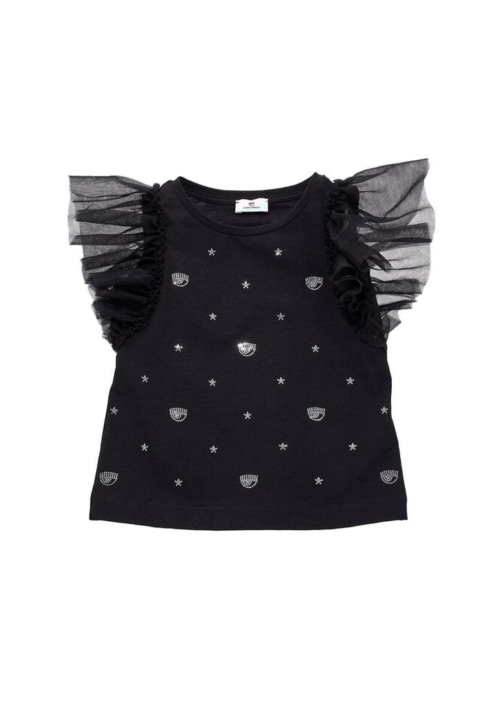 T-shirt nera per bambina - Primamoda kids