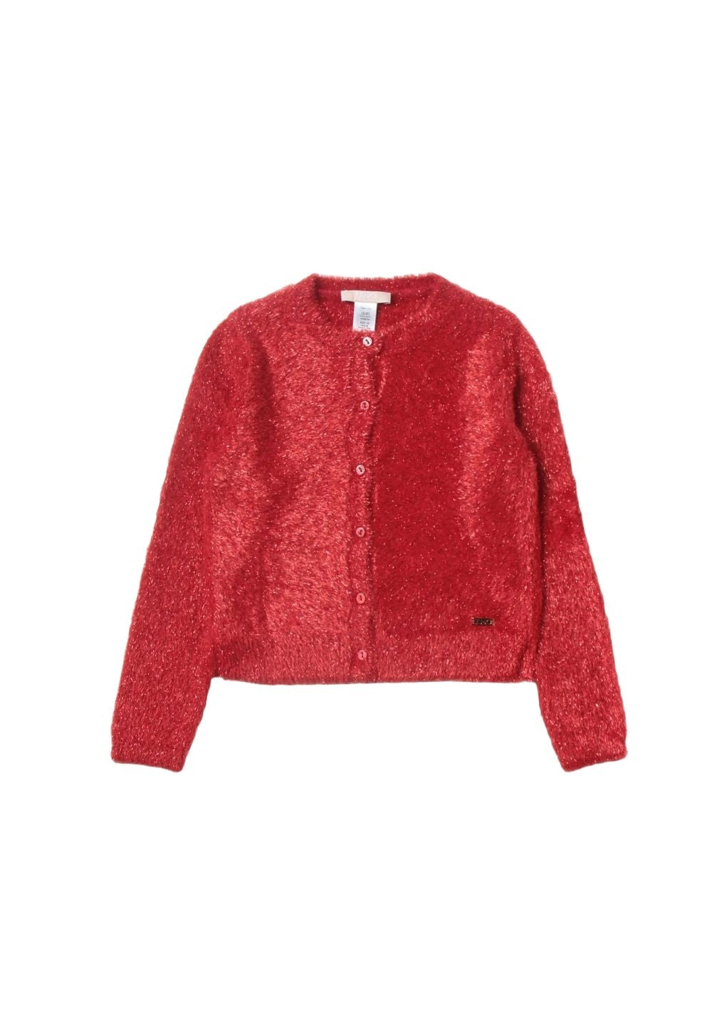 Cardigan lurex rosso per bambina - Primamoda kids