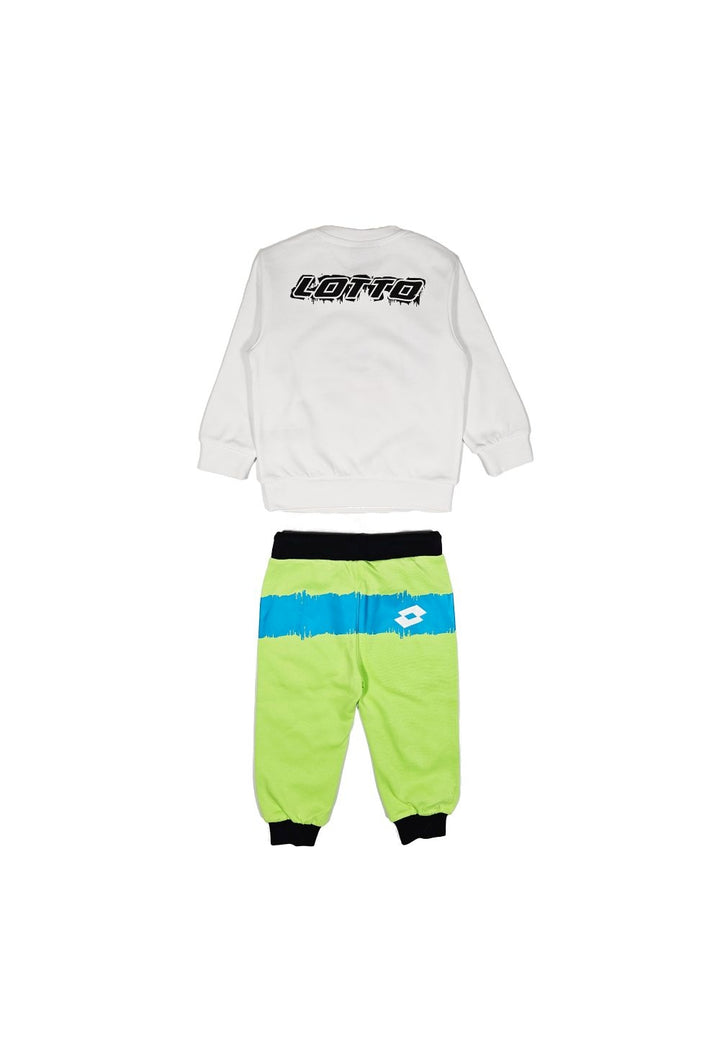 Completo felpa bianco-verde per neonato - Primamoda kids