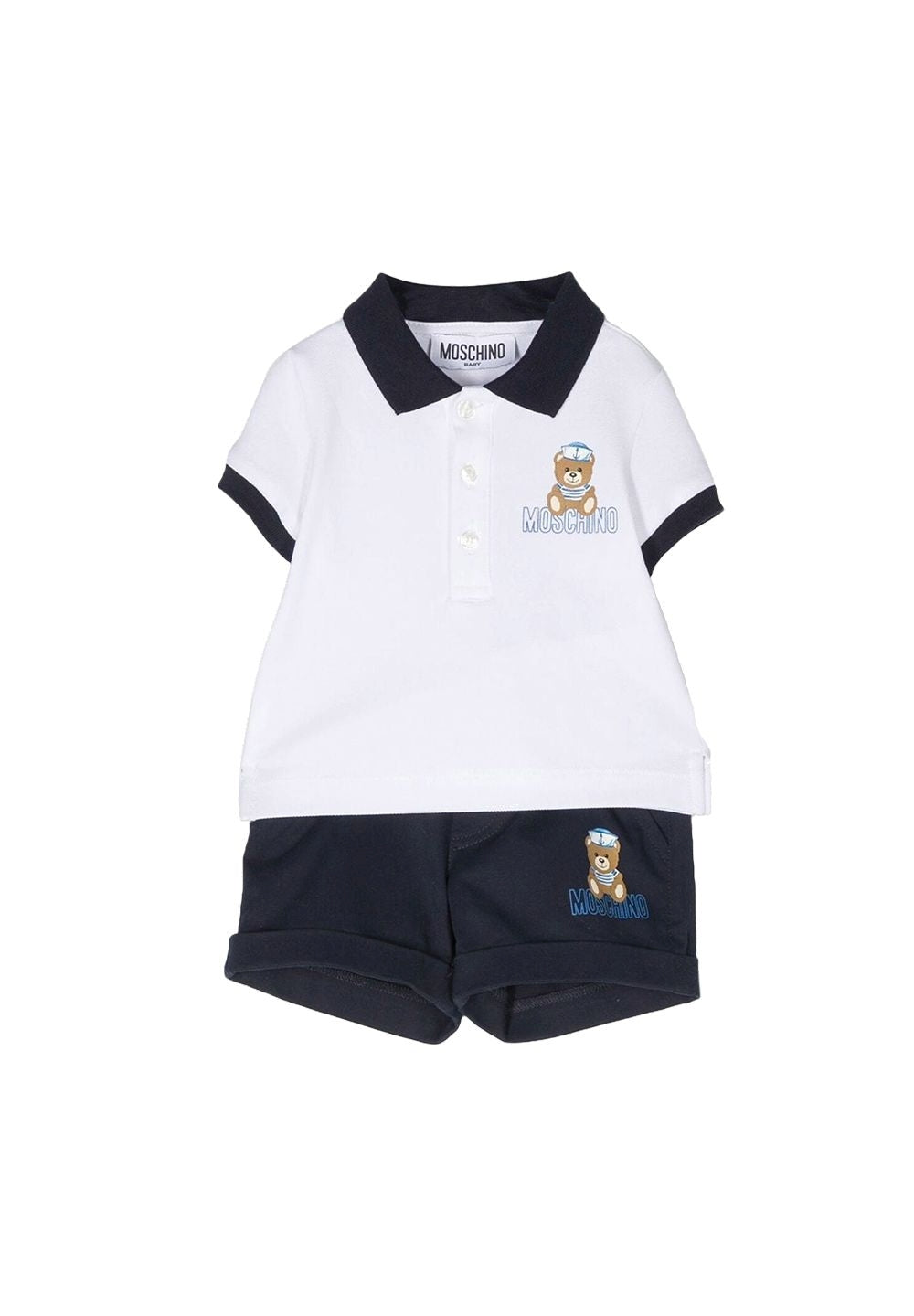 Completo bianco-blu per bambino - Primamoda kids