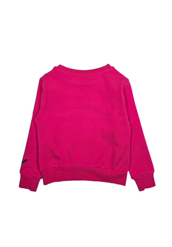 Felpa girocollo fuxia per bambina - Primamoda kids