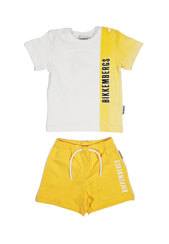 Completo bianco-giallo per neonato - Primamoda kids