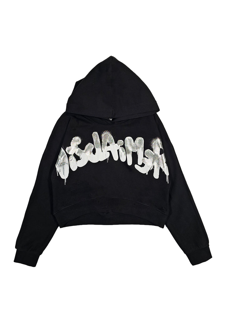 Black hooded sweatshirt for girls