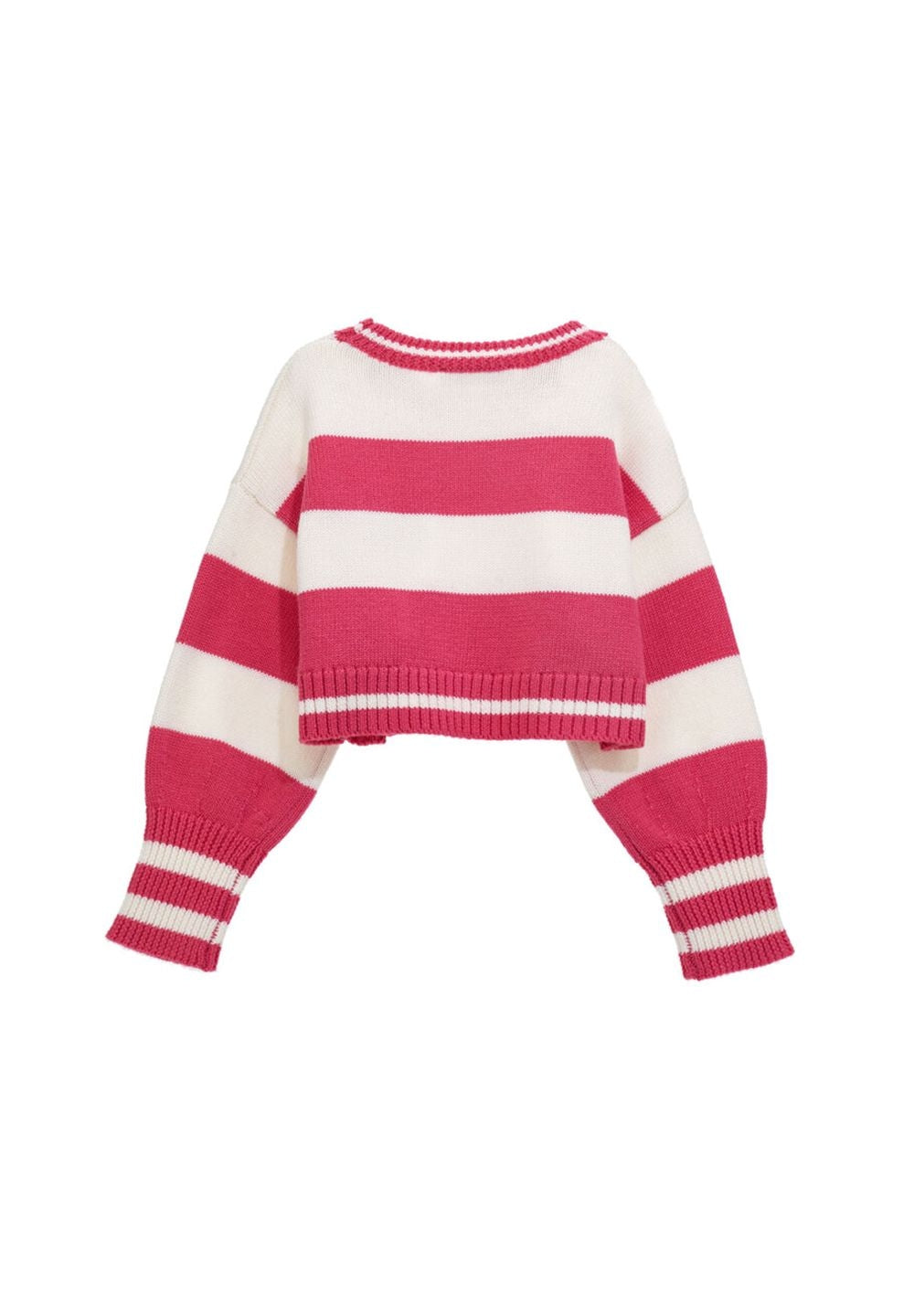 Maglione fuxia-panna per bambina - Primamoda kids