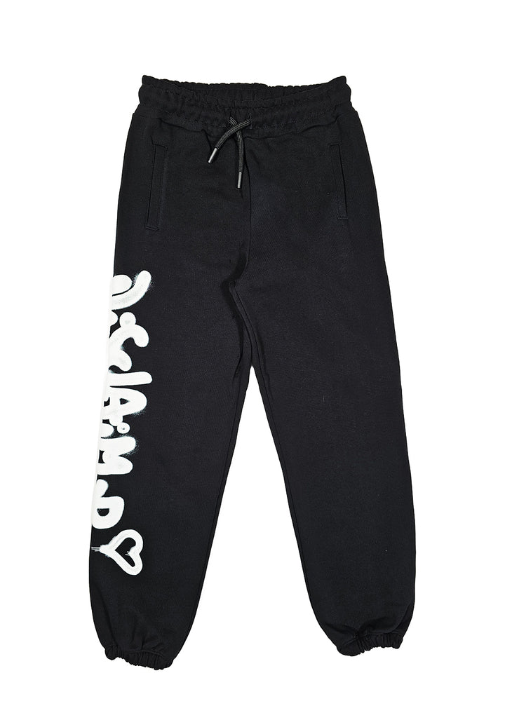 Pantalone felpa nero per bambina - Primamoda kids