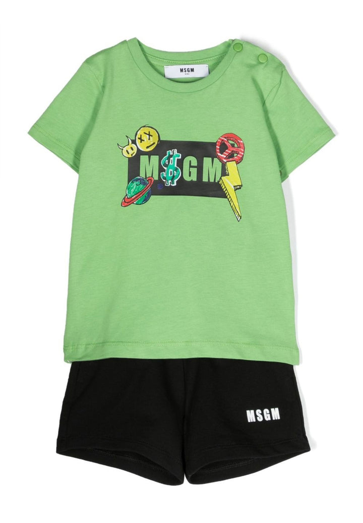 Completo verde-nero per bambino - Primamoda kids