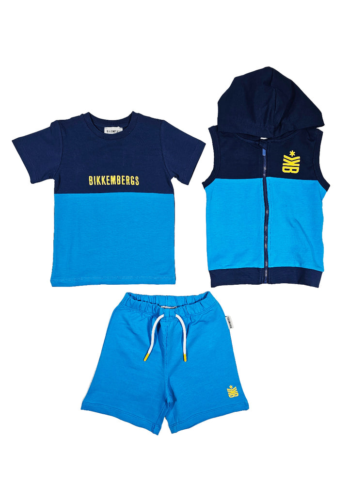 Completo 3 pezzi blu per bambino - Primamoda kids