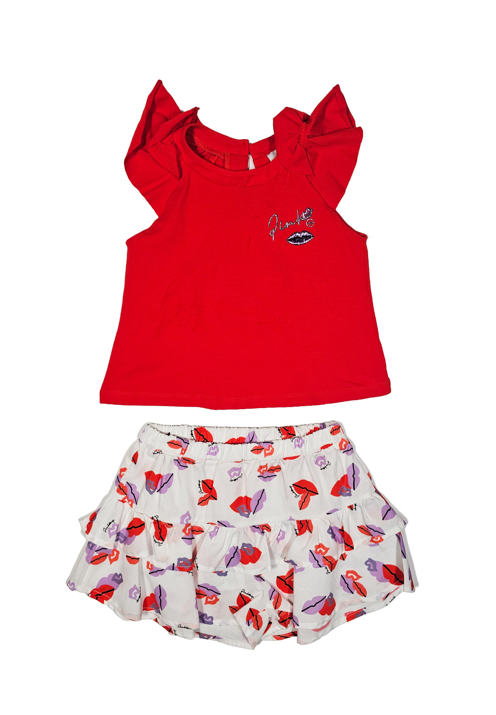 Completo rosso per bambina - Primamoda kids