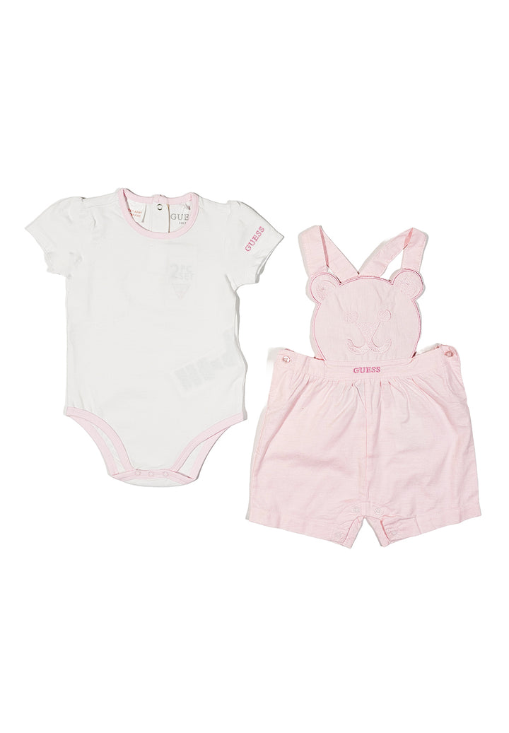 Completo salopette rosa per neonata - Primamoda kids