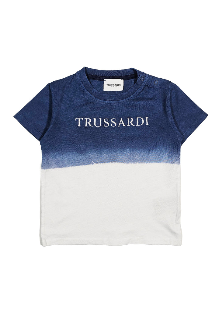 T-shirt blu-bianco per neonato - Primamoda kids