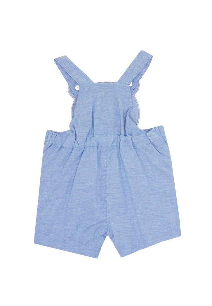 Completo salopette blu bianco per neonato - Primamoda kids